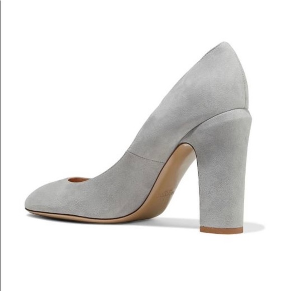 Women's Gray Valentino Garavani Tango Suede Pumps - Picture 3 of 9
